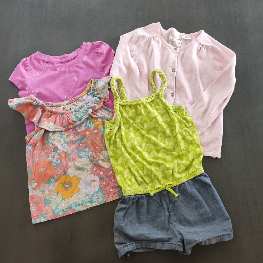 Bundle Toddler Girl Clothes Zara Cherokee Cat & Jack Carter's Size 2T